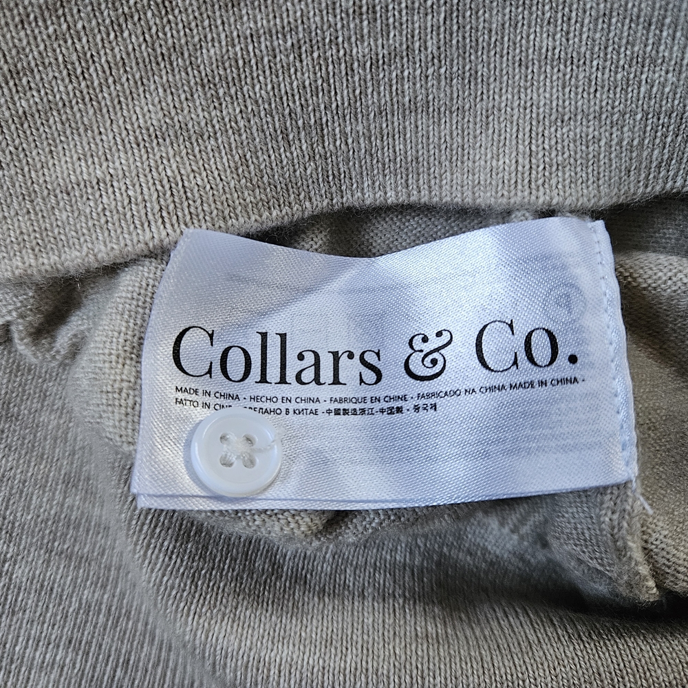 E. Marinella Beige Long-Sleeve Polo Sweater - Picture 3 of 7